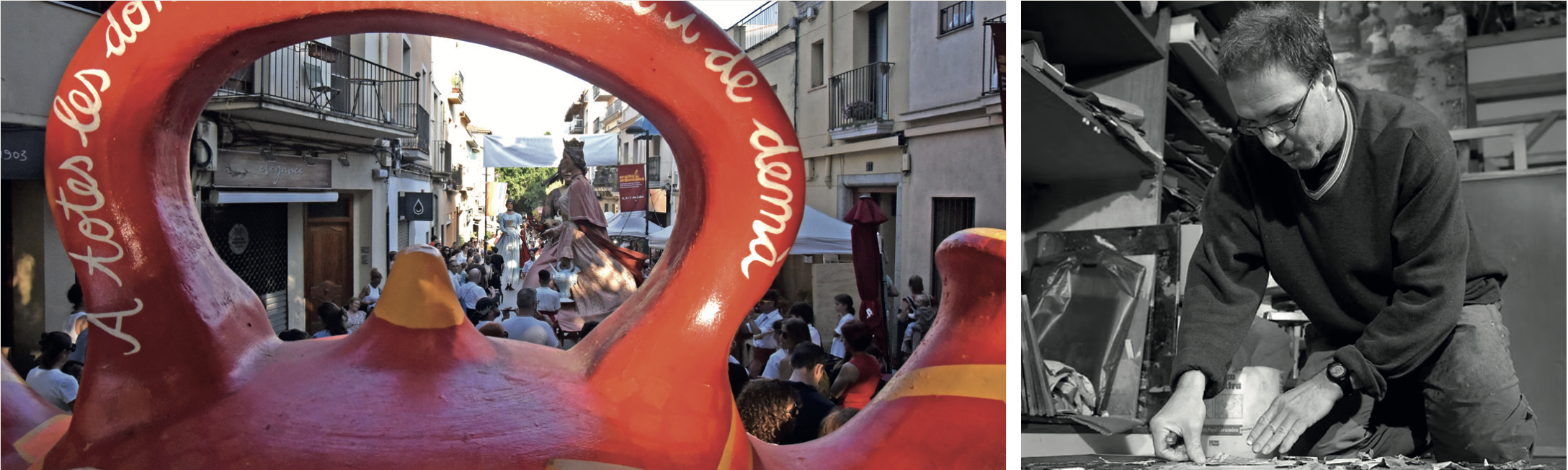 Càntir gegant d'autor al carrer