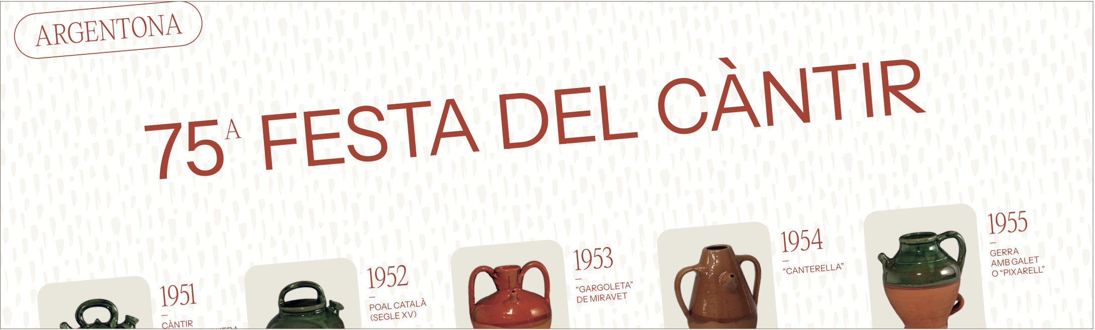 Detall del cartell dels 75 càntirs